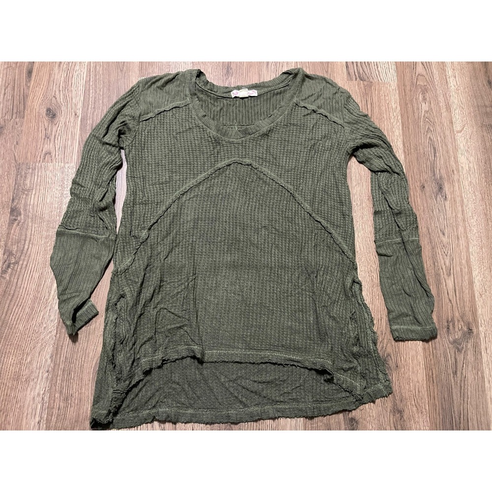 It's Our Time Shirt, Women's Size Small, Green, Long Sleeve, V-neck